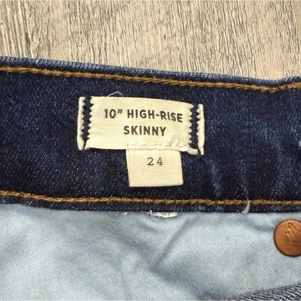 Madewell 10” High Rise Skinny Dark Blue Women's Jeans - 24 - Picture 8 of 10
